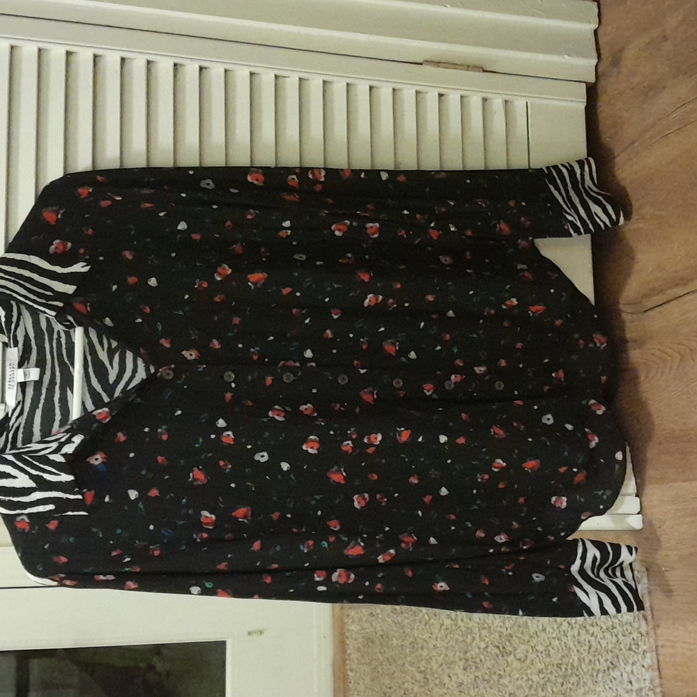 Animal/flower print blouse